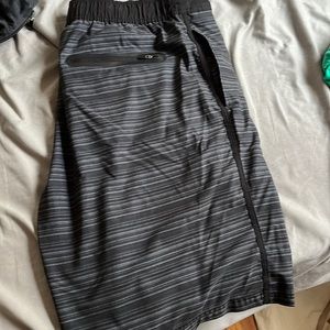 Ocean pacific L (36-38) swim trunks. Black/gray